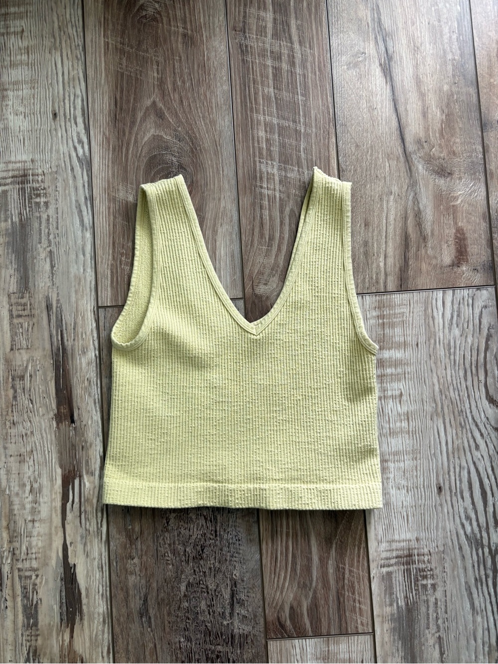 By Together Ribbed V-Neck Cropped Tank